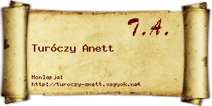 Turóczy Anett névjegykártya